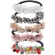 thumbnail image 1 of 5 gomas para el pelo para mujer: gomas para el pelo con cuentas de cristal de colores, pulseras elásticas, coleteros bohemios, gomas para el pelo brillantes y elegantes para niñas., 1 of 6