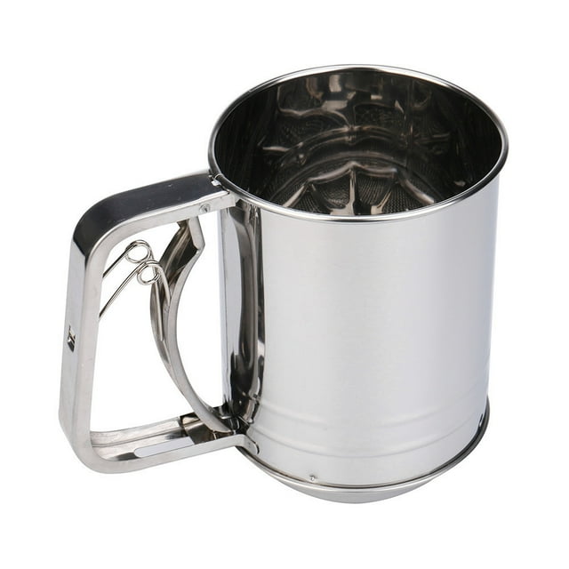 New Stainless Steel Flour Sifter Sieve Filter Baking Icing Sugar Powder