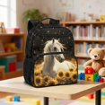thumbnail image 2 of Jeiento Horse Lightweight Toddler Backpack for Preschool, Sunflower 13.5 Inch Kids School Bag for 3-5 Year Old Boys, Bookbag with 2 Front & 2 Side Pockets, 2 of 7