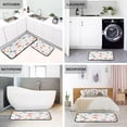 thumbnail image 4 of 2-Piece Kitchen Rugs Set Non-Slip Mats Carpet Floor for Kitchen, Bathroom (19.7"x27.6" & 19.7"x47.2") Small Watercolor Splashes and Dots, 4 of 7