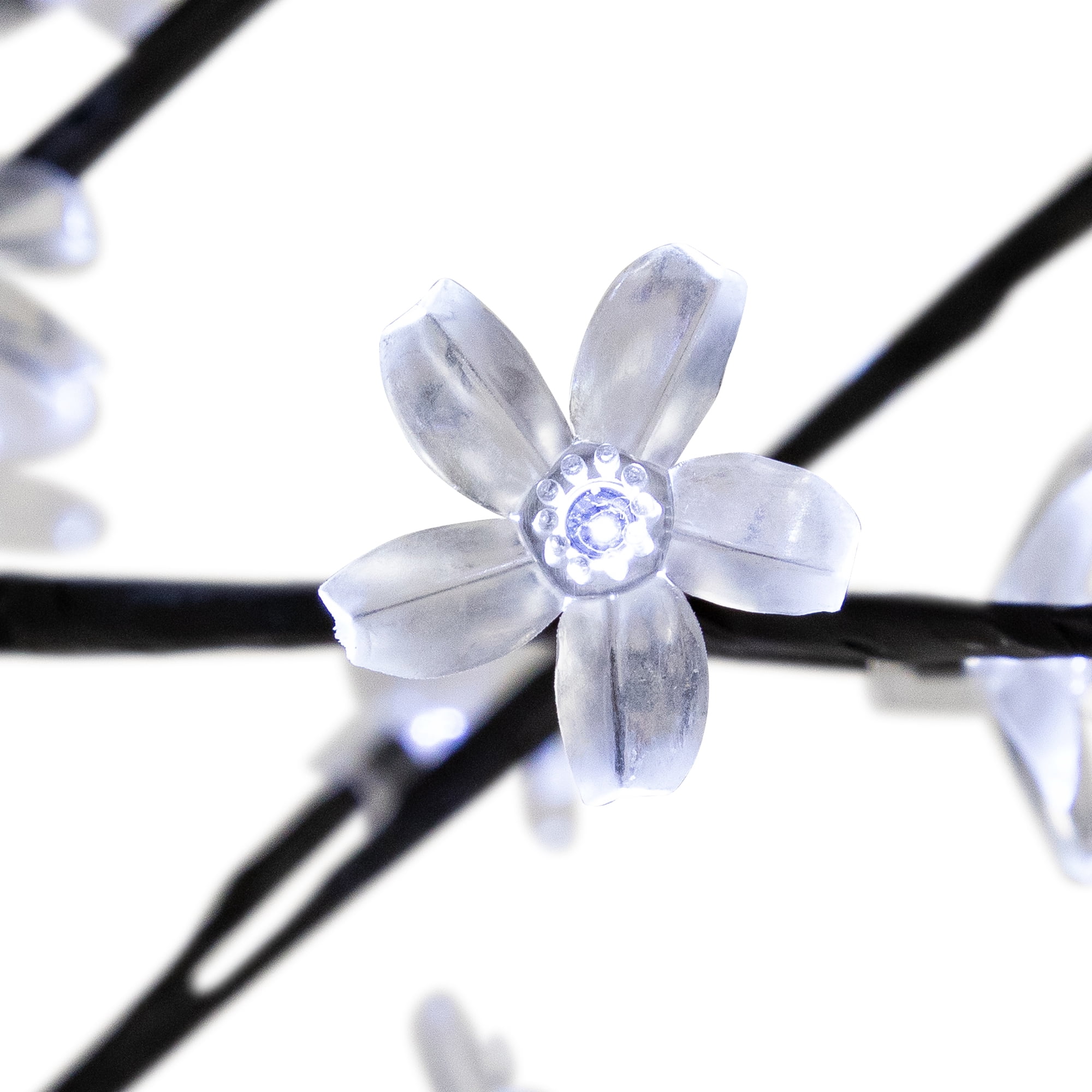 4' LED Lighted Cherry Blossom Flower Tree - Pure White Lights
