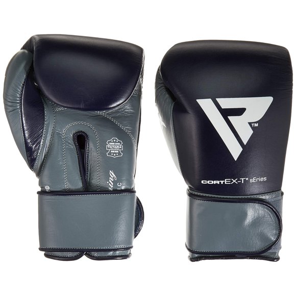 Guantes de boxeo RDX Boxing Pro Training de piel de vacuno, 12 onzas