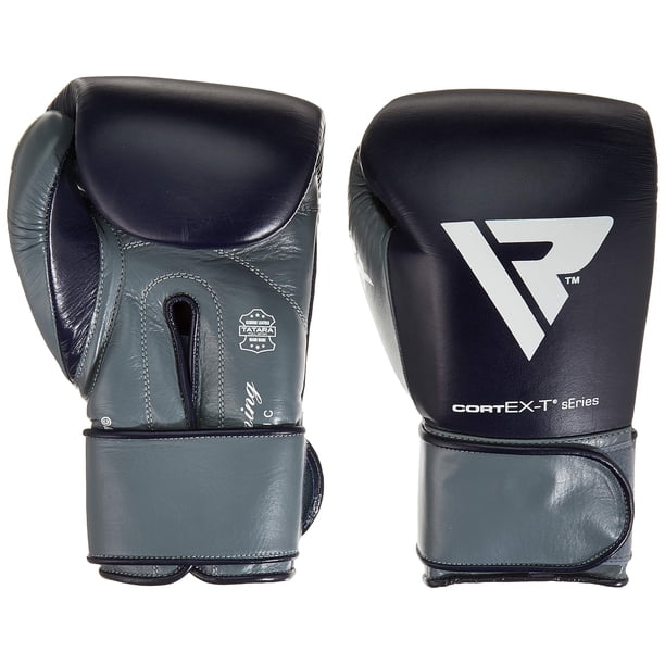 Guantes de boxeo RDX Boxing Pro Training de piel de vacuno, 12 onzas