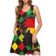 thumbnail image 4 of Vestido Casual de las Mujeres sin Mangas en Gradiente Cuello de Tripulación, Vestido Ligero de Primavera Y Verano de Poliéster, 4 of 5