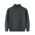 thumbnail image 2 of NAISIBABY Boys Girls Sweater, Long Sleeve Turtleneck Soft Solid Kids Basic Knit Tops Clothes Dark Gray 3T, 2 of 3