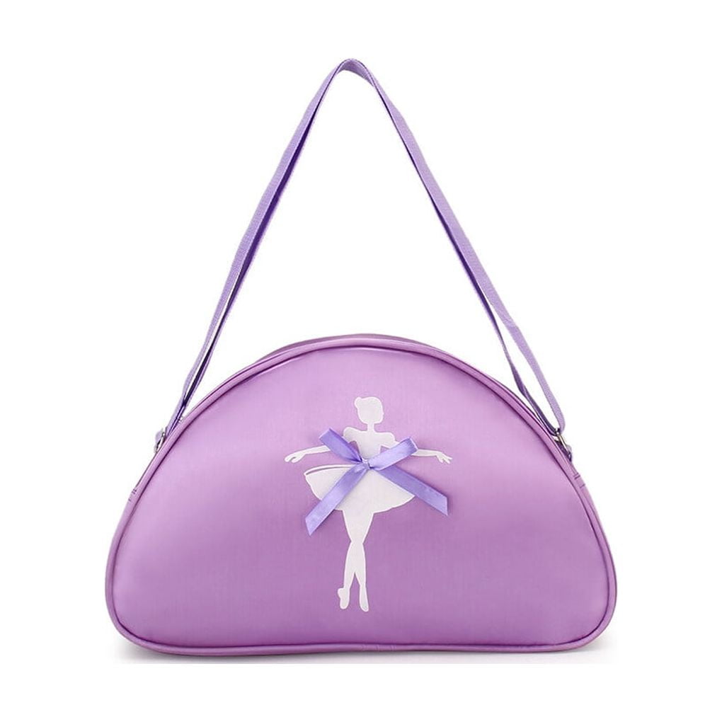 destyer Ballet Dance Bag Girls Package Large Capacity Latin Dancing Posture Children Gymnastics Backpack Kid Bowknot Handbag Purple