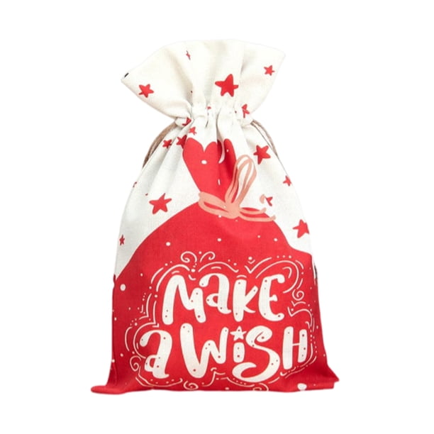 Inteprter Bolsa con cordón de Navidad, regalos multiusos interesantes, bolsas de paquete para el hogar, bolsas de regalo DIY, bolsa de almacenamiento, Kits de decoración para fiestas Tipo 2 Inteprter HA070258-02