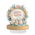 thumbnail image 3 of Easter Decoration Spring Easter Centerpieces Easter Bunny Decoration Easter Table Centerpiece Tiered Tray Decor, Acrylic 2D Bunny Eggs Table Sign for Spring Home Decor Easter Party Supplies, 3 of 7
