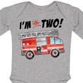 thumbnail image 4 of Inktastic I'm 2 Fire Truck 2nd Birthday Boys or Girls Long Sleeve Baby Bodysuit, 4 of 5