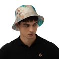 thumbnail image 6 of Daiia Playful Floral Cat Pattern Bucket Hat - Trendy Cotton Sun Hat for Beach, Golf, Fishing - Fun Outdoor Vacation Boonie for Men and Women, 6 of 9