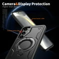 thumbnail image 4 of for Samsung Galaxy S24 FE Case with Ring Holder, Compatible with MagSafe 360° Rotatable Kickstand Slim Phone Case for Women Men Shockproof Protective Back Cover for Samsung Galaxy S24 FE, Black, 4 of 6