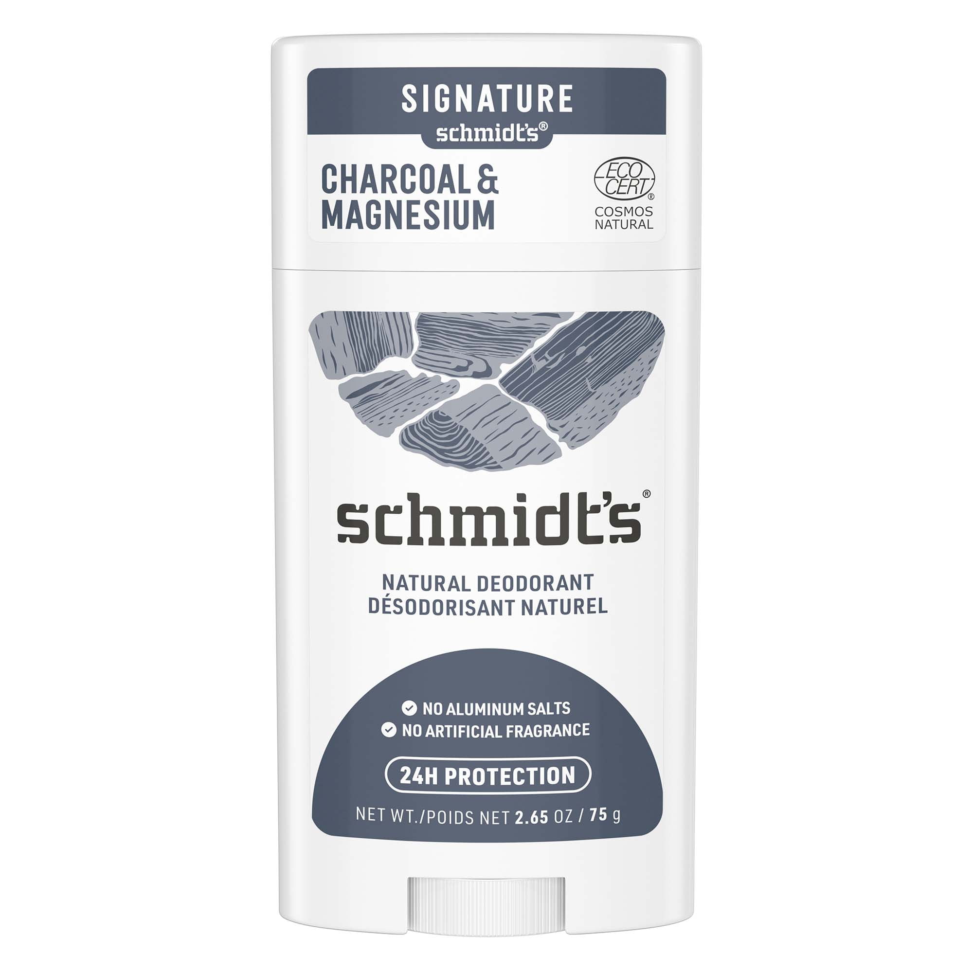 Schmidt's Aluminum Free Natural Deodorant Charcoal & Magnesium 2.65 oz