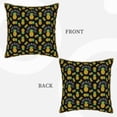 thumbnail image 3 of Haiem Pineapple Print Velvet Soft Solid Decorative Square Throw Pillow Covers Set with Elegant Piping Christmas Cushion Case for Sofa Bedroom Car-18"x18", 3 of 8