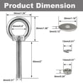 thumbnail image 2 of Eye Bolts QWETRY M8 de acero inoxidable con tuercas, paquete de 4 unidades, 50 mm, 2 of 5