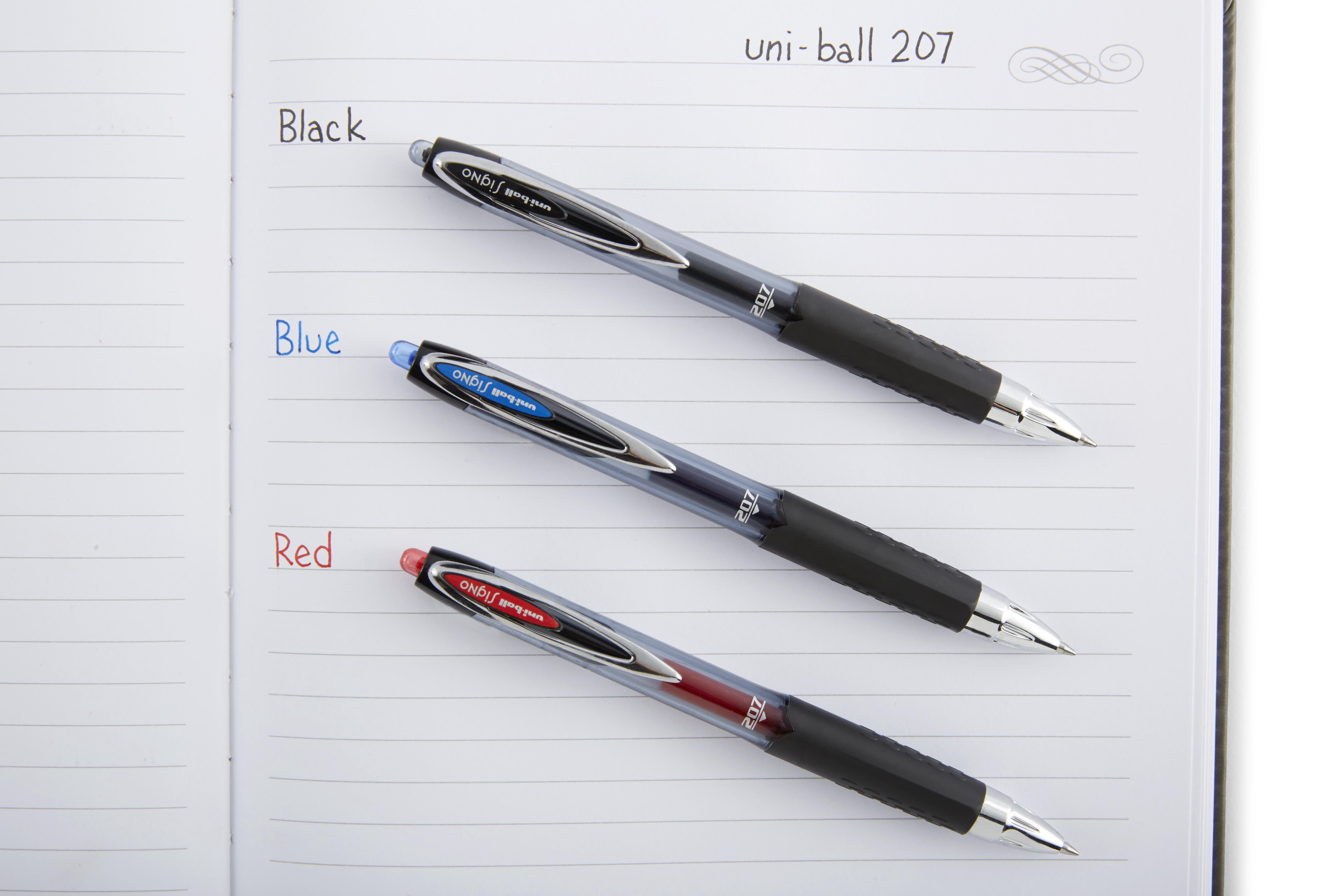 uni-ball 207 Retractable Gel Pens, Medium Point (0.7mm), Black, Pink Ribbon Edition, 36 Count
