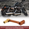 thumbnail image 5 of Folding Motorcycle Gear Shifter Lever for Bosuer Cheetah Aluminum Alloy Pedal Shift Lever Arm Orange Lever Gold Tone Head with Silver Tone Ring, 5 of 6