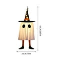 thumbnail image 3 of DAMAI Halloween Hanging Ghosts Decorations Outdoor Indoor, Spooky Glowing Ghost with Witch Hat Striped Stockings High Heels,String Lights 3 Modes Ornaments Patio Yard Front Porch Tree Party, 3 of 6