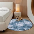 thumbnail image 2 of Modern Blue Round Area Rug 6Ft Washable Circle Rugs for Bathroom Office, Vintage Abstract Art Contemporary Non-Slip Carpet Floor Mats Indoor Outdoor Carpet Runner Aesthetic Home Decor, 2 of 8