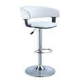thumbnail image 1 of Kingfisher Lane Tabouret de Bar Réglable 34.63 Pouces-41 Pouces en Blanc et Chrome, 1 of 1