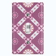 thumbnail image 1 of Metal Light Switch Plate Cover Mandala Purple Floral Pattern Damask MDL111, 1 of 13