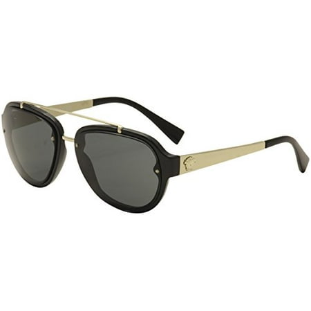 Versace 4327 GB1/87 Black 4327 Aviator Sunglasses Lens Category 3 Size 57mm