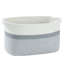 Nvzi-a Cube Storage Bins - Towel, Book, Cloth, Shoes, Closet Shelf Woven Baskets for Office, Baby Laundry,13 * 11 * 9.4 inch Gray White