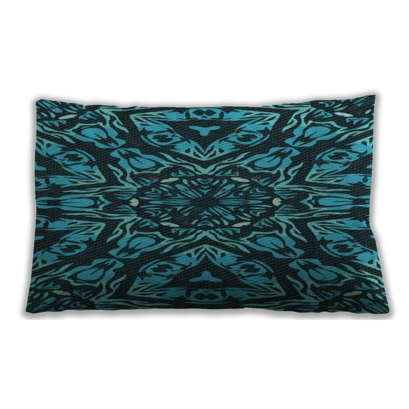 Ahgly Company Outdoor Rectangular Contemporary Lumbar Throw Pillow, 13 inch by 19 inch
