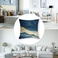 thumbnail image 5 of Acheng Gold and Blue Abstract Art Short Plush Pillowcase Set of 2 White, 5 of 7