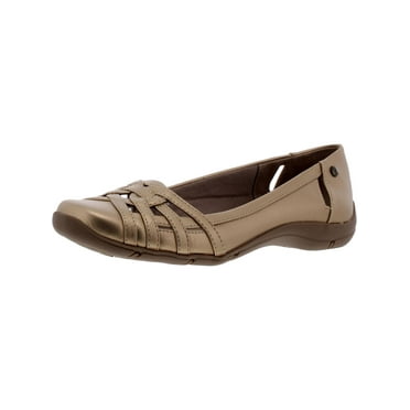 LifeStride Womens Diverse  Metallic Square Toe Flats