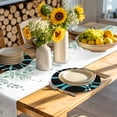 thumbnail image 4 of Turquoise Geometric Round Placemats Set of 8 for Dinning Tables,Heat-proof Braided Table Mats 13 Inch,Modern Abstract Aesthetic Striped Art Washable Place Mat for Kitchen Restaurant Party Table Decor, 4 of 9