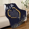 thumbnail image 3 of Mr and Mrs Gifts, Bridal Shower Gifts, Wedding Gifts for Newlyweds, Newly Engaged Gifts for Couple, Mr & Mrs Gifts, Engagement Gifts for Couples, for Couple Throw Blanket, 3 of 7