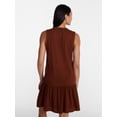 thumbnail image 3 of Time and Tru Women's Linen Blend Shift Dress, Sizes XS-XXXL, 3 of 5