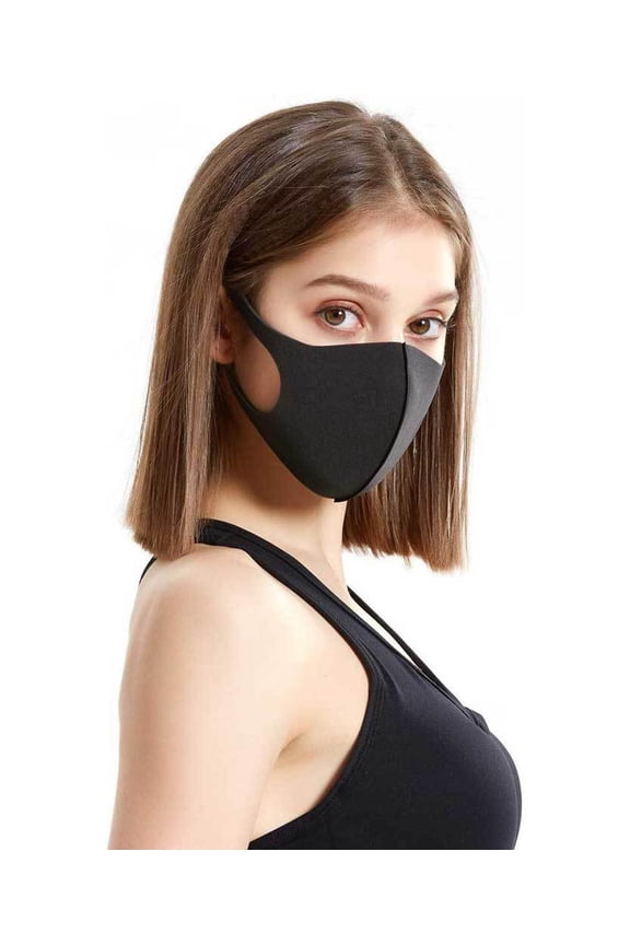 5Pcs Unisex Face Mask Protect Reusable Comfy Washable Made In USA Black