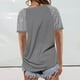 thumbnail image 3 of Puntoco Blusas cortas de liquidación para mujer, blusas de moda para mujer, blusas casuales lisas de manga corta con cuello redondo, 3 of 4