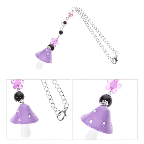 WRITWAA Resin Mushroom Hanging Ornament for Bedroom Wall Decor, Cute Home Decoration Accessories, 1 Set