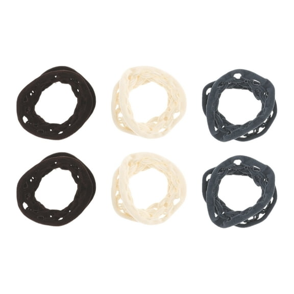 Unique Bargains 6pcs Durable Hair Rope Hair Scrunchies for Women for Girls Brown Beige Blue