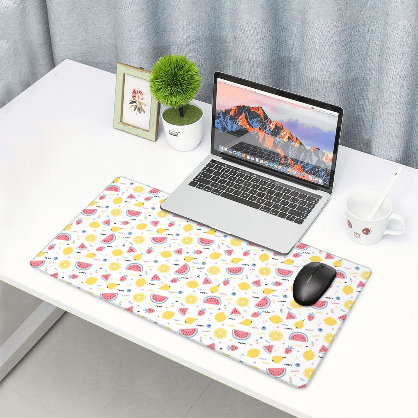 Kdxio Tropical Fruit Print Large Gaming Mouse Pad,Non-Slip Base,Water Resist Keyboard Pad for Gamer,Office & Home,29.5 x 15.8 in