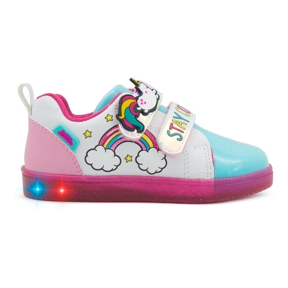 Tenis Luces Led Niña Bubble Gummers Onix Velcro 14-19 blanco 15