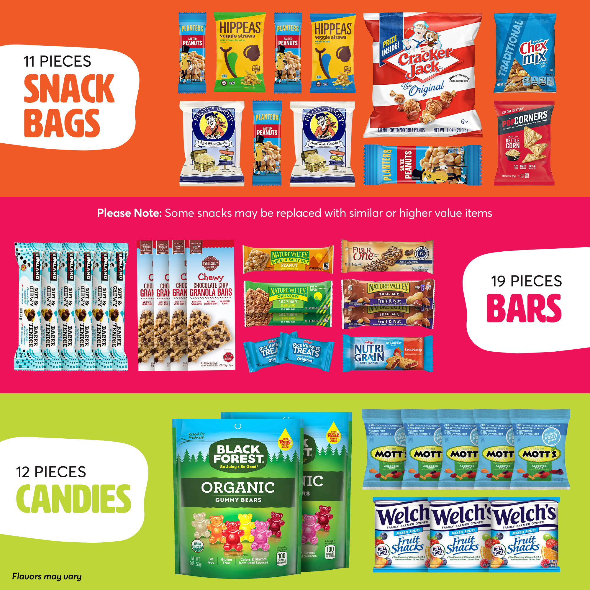 I AM Snacky Healthy Snack Box (42 Count) Granola Bars, Fruit Snacks - Care Package for Adults