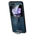 thumbnail image 7 of Nalacover Wristband Case for Samsung Galaxy Z Flip 5, Metallic Premium PU Leather Slim TPU Shockproof Lens Protection Case with Ring Wrist Strap for Samsung Galaxy Z Flip 5,Black, 7 of 7