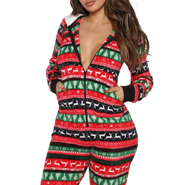Christmas jumpsuit pajamas hotsell
