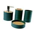 thumbnail image 2 of Juego de 4 accesorios de baño Soledad decoración de baño dispensador de jabón soporte verde oscuro, 2 of 9