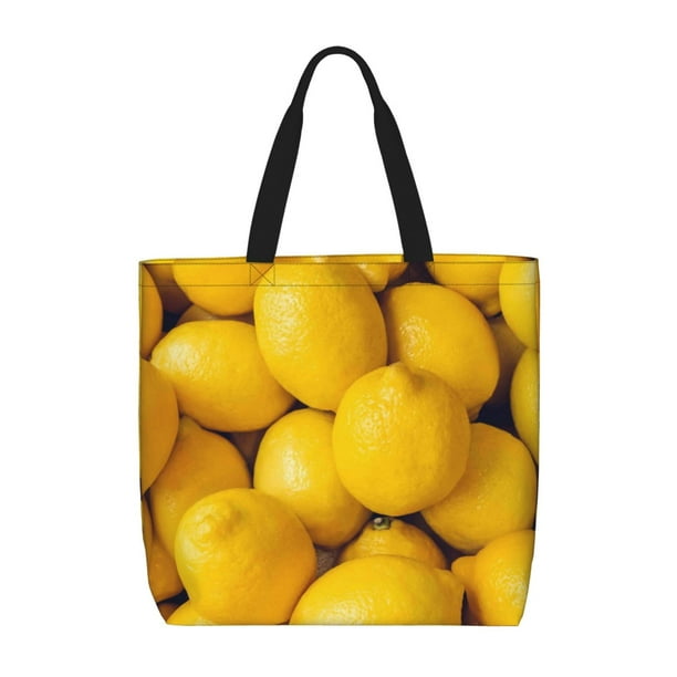 Balery Ripe Yellow Lemon Bolsa de Mano para Mujeres con Cremallera, Bolsa de Gimnasio con Compartimentos, Bolsa para Laptop, Bolsa para Trabajo
