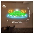 thumbnail image 3 of Letrero De Neón JEJU De Estilo Coreano Con Luz De Montaña Y Océano Regulable, Para Cafetería, Dormitorio, Bar, Fiesta, Decoración De Pared 45.7cmx20cm, 3 of 7
