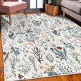 thumbnail image 3 of Floral Decorative Rug, Vintage Garden Plants Herbs Flowers Botanical Classic Design Illustration, Quality Carpet for Bedroom Dorm and Living Room, 6 Sizes, Redwood, by Ambesonne, 3 of 4