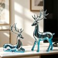 thumbnail image 3 of Deer Statue Set for Bedroom Christmas Decor, 2-Piece Resin Standing and Lying Sculptures for Home Display, 3 of 3