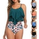 thumbnail image 2 of Trajes de baño para mujer Trajes de baño de dos piezas Parte superior de volantes con volantes con parte inferior de talle alto Conjunto de bikini, 2 of 2