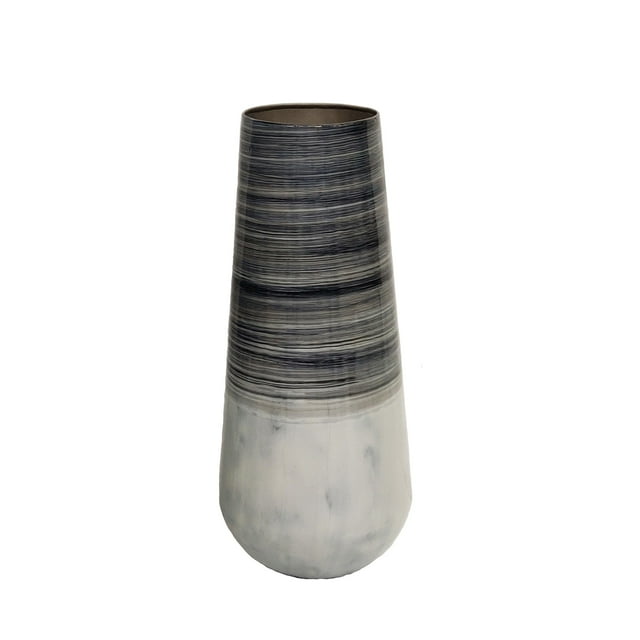 VASE en Métal 18"H Alabama, Gris MULTI