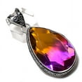 thumbnail image 2 of Natural Bi-Color Tourmaline Gemstone 925 Sterling Silver Pendant 2.29", 2 of 2