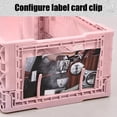 thumbnail image 4 of EGNMCR Storage Containers Desktop Folding Storage Basket Kitchen Household Refrigerator Industrial Style Coffee Corner Sundry Organising Basket Stackable Small Size Plastic Folding Storage Basket, 4 of 6